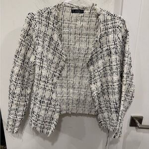 Jeuvre Black and Cream Tweed Jacket